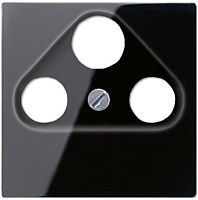 Лицевая панель Jung A creation для 3-м. розетки TV+R+SAT черный картинка